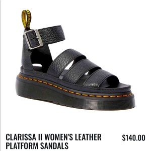CLARISSA II WOMEN'S LEATHER PLATFORM SANDALS
